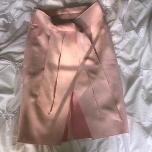 Faux suede pink skirt